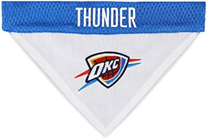 Pets First NBA Dog Bandana - Oklahoma City Thunder Reversible Pet Bandana. 2 Sided Home & Away Sports Bandana with a PREMIUM Embroidery TEAM Logo, Large/X-Large