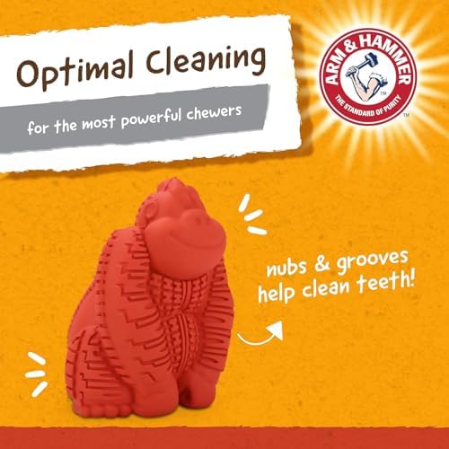 Arm & Hammer Super Treadz Mini Gorilla Dental Chew Toy, Small, 3.5 in, 24Pk
