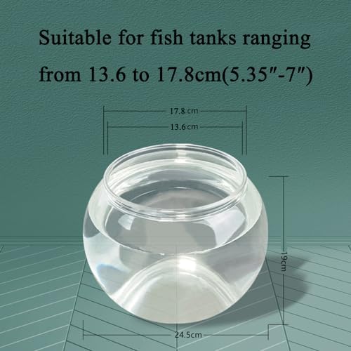 HIERYAN Circular Fish Tank Filter, Aquarium Hang on Filter, Small Fish Tank Filter with Biochemical Sponge, Suitable for a Circular Fish Tank with a Diameter of 5.35″ - 7″