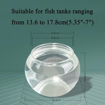 HIERYAN Circular Fish Tank Filter, Aquarium Hang on Filter, Small Fish Tank Filter with Biochemical Sponge, Suitable for a Circular Fish Tank with a Diameter of 5.35″ - 7″