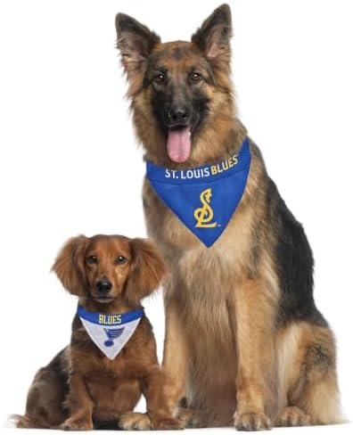 NHL St.Louis Blues Bandana for Dogs & Cats, Small/Medium. - Cute & Stylish Bandana! The Perfect Hockey Fan Scarf Bandana, Great for Birthdays Or Any Party!