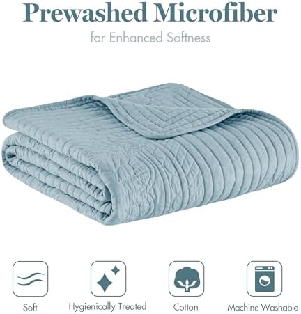 Madison Park Luxe Damask Stitching Throw Blanket, 60"x72"
