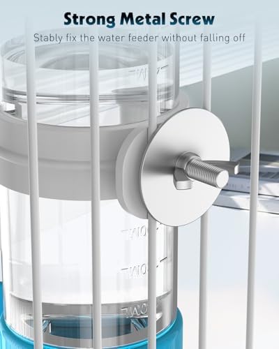 Pawfly 2 Pcs Bird Water Dispenser, Automatic Bird Water Feeder, Plastic Bird Cage Water Dispenser, Blue Parrot Waterer for Parakeet Cockatiel Budgie Lovebirds (Not Fit for Food Feeding)
