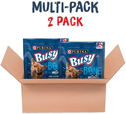 Purina Busy Bone Adult Mini Dog Chew Treats, Original, (2) 12 ct Pouches