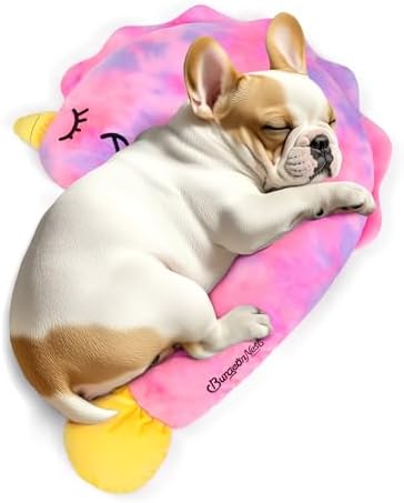 BurgeonNest Small Dog Calming Pillow for Dogs and Cats, Pink M