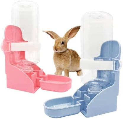 kathson Rabbit Water Bottle, 17oz Hanging Water Fountain Automatic Dispenser No Leak WaterFeeder for Bunny Chinchilla Guinea Pig Hedgehog Ferret