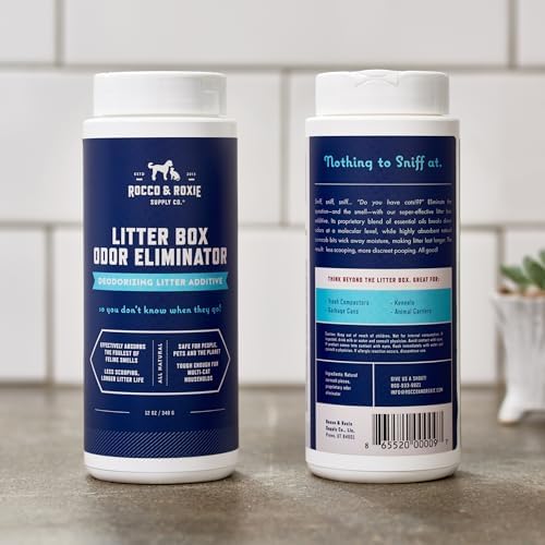 Rocco & Roxie Litter Box Odor Eliminator, 12 oz, 2-Pack
