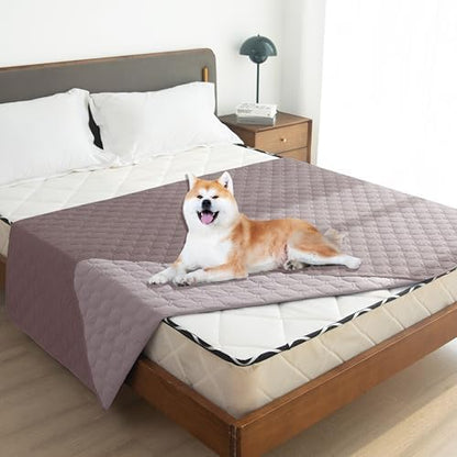 gogobunny Waterproof Pet Blanket for Bed, Washable Couch Cover for Dog Cat