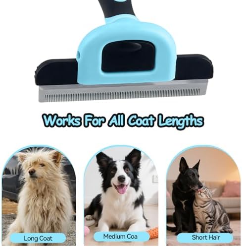 Deshedding Brush for Dogs & Cats, Stainless Steel Pet Brush