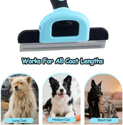 Deshedding Brush for Dogs & Cats, Stainless Steel Pet Brush