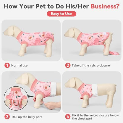 cyeollo Dog Surgery Recovery Suit, Spay Neuter Onesie for Female Male Dogs