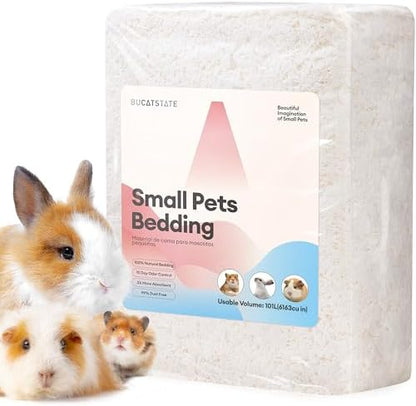 BUCATSTATE Hamster Bedding 101L, Truly 99% Dust-Free Paper Bedding, White