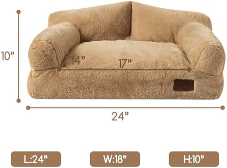 Hollypet Small Dog Large Cat Bed Puppy Couch Beds for Pets up to 25 lbs