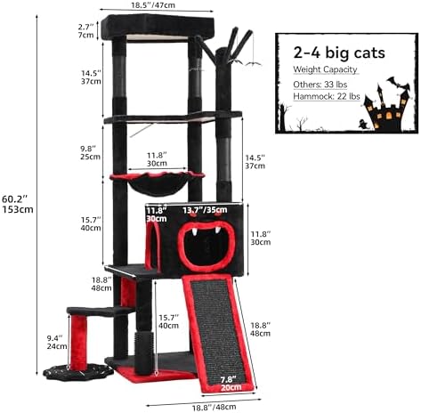 DWVO Gothic Halloween Cat Tree