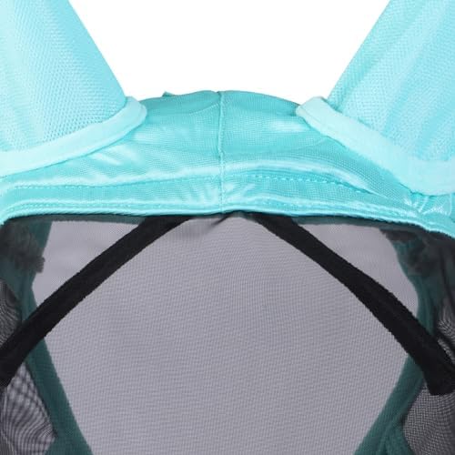 Harrison Howard CareMaster Pro Luminous Horse Fly Mask Large Eye Space Standard with Ears UV Protection for Horse Summer Mint S Pony