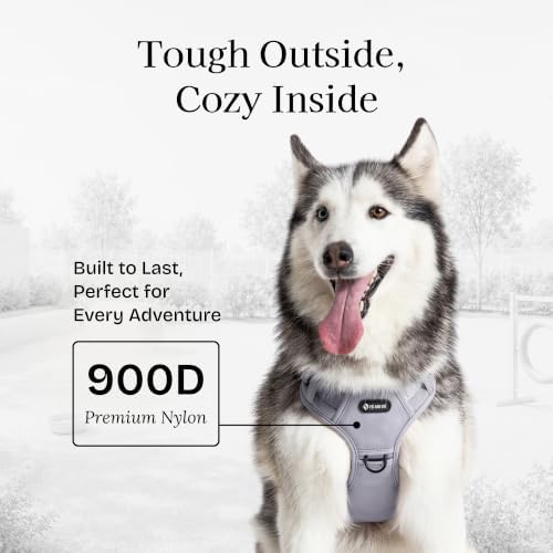Fei & Eve Tactical Dog Harness, No Pull Dog Vest with Magnetic Buckle