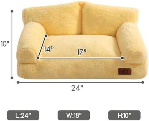 Hollypet Small Dog Large Cat Bed Puppy Couch Beds for Pets up to 25 lbs