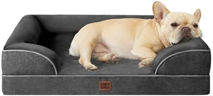EHEYCIGA Orthopedic Dog Bed Medium Size Dog, Waterproof Washable Pet Beds