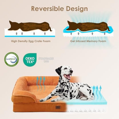 EHEYCIGA Orthopedic Small Dog Bed, Waterproof Memory Foam Washable Pet Beds
