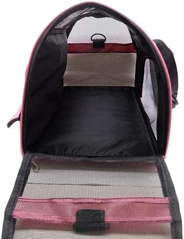 ZaneSun Cat Carrier,Soft-Sided Pet Travel Carrier for Cats,Dogs Puppy Comfort Portable Foldable Pet Bag Airline Approved (Medium-LightPink)