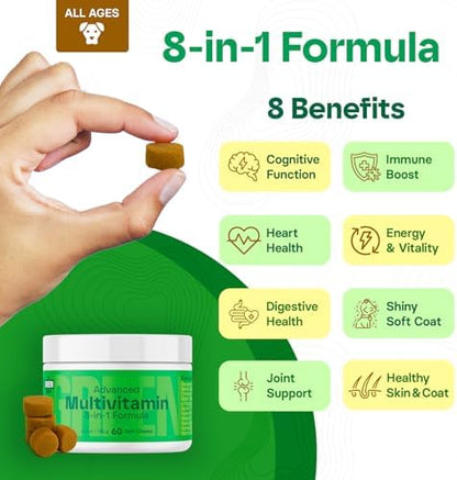 8-in-1 Advanced Multivitamin for Dogs - Chicken Soft Chews - 60 Count