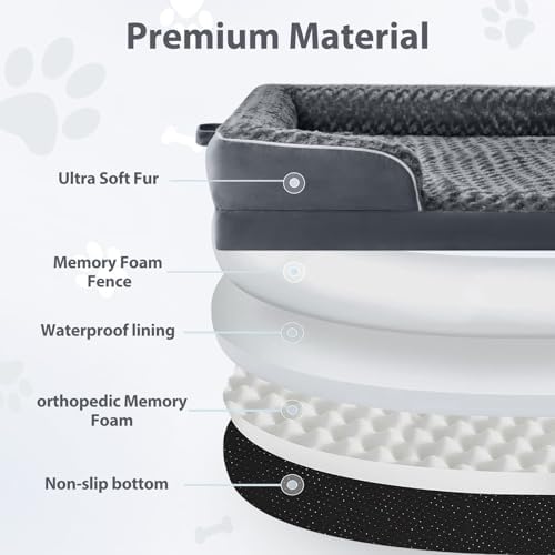 WNPETHOME Orthopedic Washable Human Dog Bed for Adult & Dog Cozy Sleep