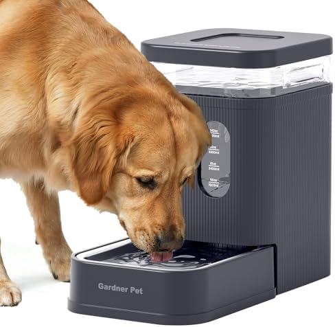 1.7 Gallon Automatic Dog Water Dispenser with Stainless Steel Bowl