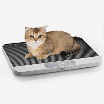 YAUYIK Digital Pet Scale, Baby Scale with Non-Slip Mat, Up to 40kg, Grey