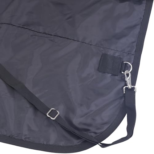 LEAFOREST 1200D Horse Blanket Waterproof Breathable Turnout (no Filling) Standard Neck Horse Sheet Blue Black 69IN