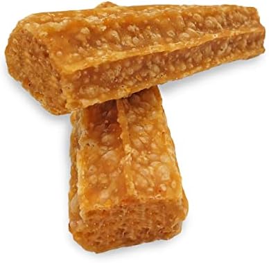 Happy Teeth Natural Cheese Dog Chews | Peanut Butter Flavor | Dental Chew | Protein Rich | Gluten Free - Lactose Free - Wheat Free - Soy Free | 2 Happy Teeth Chews per Resealable Pouch (Pack of 2)