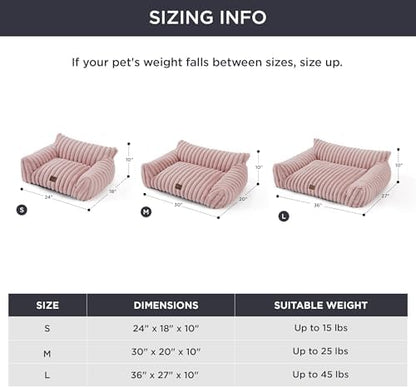 Bedsure ComfyFleece™ Shown on TV Fluffy Cat Couch for Pets,24in Blush Pink