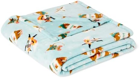 Amazon Basics Kids Super Soft Fleece Blanket, Ultra-Soft Lightweight Throw for Children, 50 x 60 inches, Forest Friends
