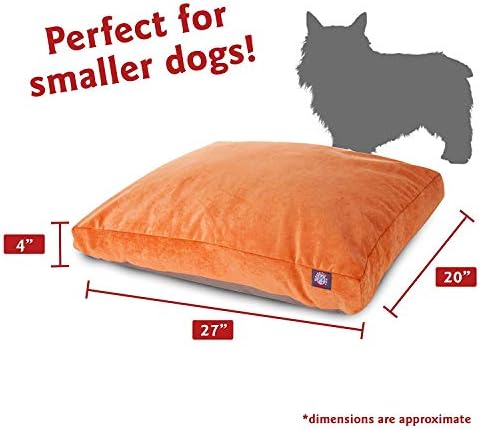 Orange Villa Collection Small Rectangle Pet Dog Bed