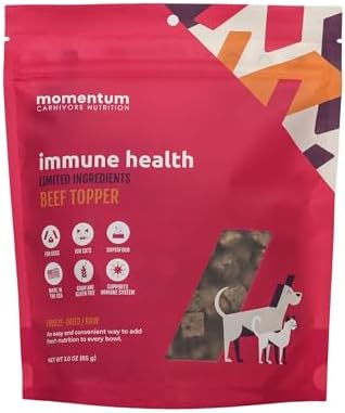 Momentum Carnivore Nutrition Freeze-Dried Antioxidant Boost Pet Food Topper – Single-Ingredient Raw Supplement – Supports Immune Health & Reduces Oxidative Stress – 3 oz Bag