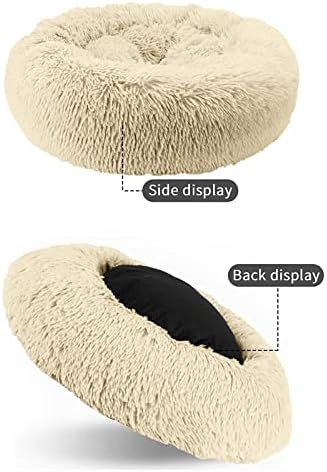 Cat Beds for Indoor Cats,20 Inch Dog Bed for Small Melium Large Dogs, Washable-Round Pet Bed for Puppy and Kitten with Slip-Resistant Bottom