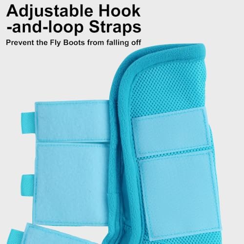Horse Fly Boots, Mesh Fly Boots for Horse Set of 4, Equine Leg Protection
