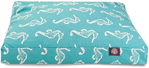 Majestic Pet Rectangular Dog Bed, X-Large, 50x42x5 in, Washable, Teal