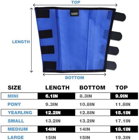 Harrison Howard Loose-Fitting Horse Fly Leggings Breathable, Tear-Resistant Fine Mesh Leg Guards Stay-on Comfortable Fly Boots (Set of 4) Blue Pony
