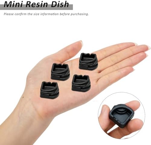 6 Pcs Spider Micro Water Bowls, Mini Resin Dish for Tarantula, Spider, Millipede and Tiny Reptiles, Food/Water Dish for Enclosure Accessories (Small: 1.01" D, 0.39" H)