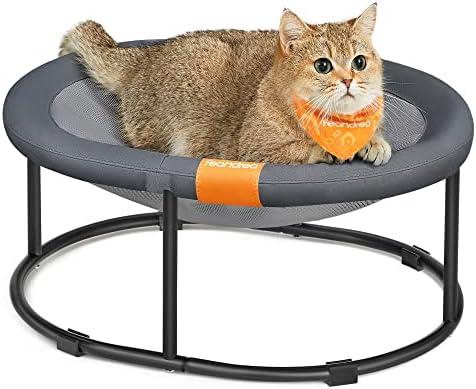 Feandrea Elevated Cat Bed, Breathable Hammock, Washable Mesh