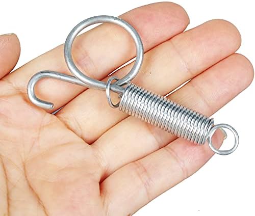 4pcs 75mm Metal Finger Spring Latch Hook, One-Handed Cage Door Spring Hooks, Large Cages Lock for Fixing Pet Cage Door,Bunnies, Rodents, Hamsters, Squirrels, Birds Cages Hook