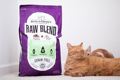 Stella & Chewy's Raw Blend Premium Kibble Cat Food – Grain Free, Protein Rich Meals – Cage-Free Poultry Recipe – 5 lb. Bag (Pack of 3)