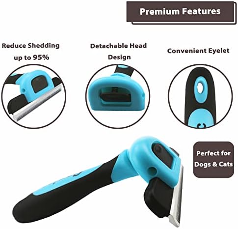 Gonicc PDT- 1001 Professional Pet De Shedding comb Tool Blue