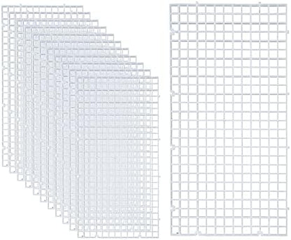 ALEGI 12 Pcs Aquarium Fish Tank Divider Plastic Egg Crate, S