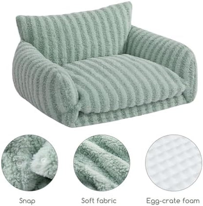 Hollypet Cat Bed Small Dog Orthopedic Couch Beds for Pets up to 20 lbs