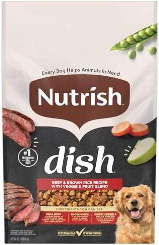 Nutrish Dish Dry Dog Food, Beef Recipe, 23 lb. Bag (Rachael Ray)