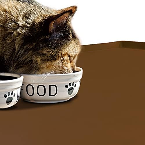 Silicone Dog Food Mat Waterproof Pet Feeding Tray for Small Medium Dogs