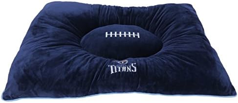 NFL PET Bed - Tennessee Titans Soft & Cozy Plush Pillow Bed. - Football Dog Bed. Cuddle, Warm Sports Mattress Bed for Cats & Dogs