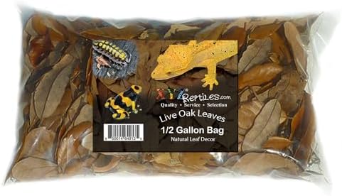 XYZReptiles Premium Live Oak Leaf Litter Isopod Substrate Terrarium Bedding (1/2 Gallon)