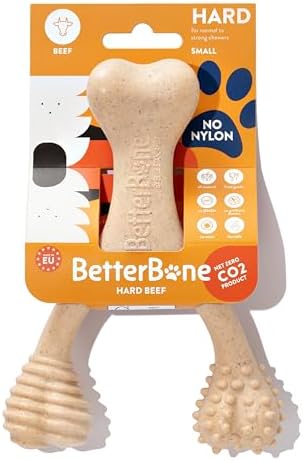 BetterBone - Hard Density - Ideal for Strong to Aggressive Chewers - All-Natural, Nylon-Free Dog Chew Toys - Non-Toxic, Promotes Dental Health, Splinter-Resistant, Sustainably Made